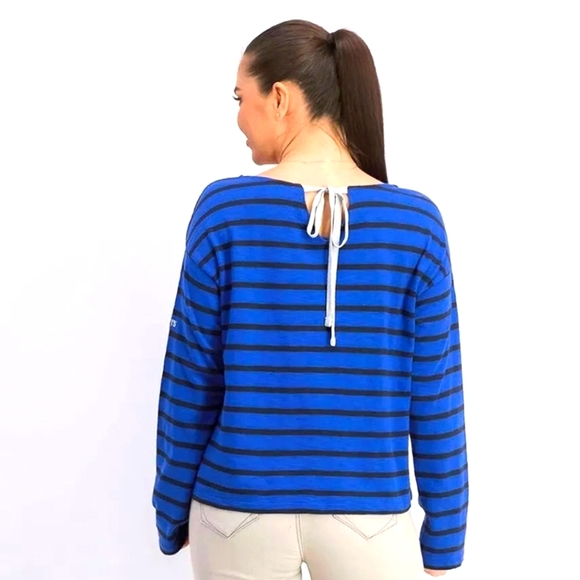 Levi's Women's Cora Cotton Sailor T-Shirt Navy Size Large - Picture 2 of 11